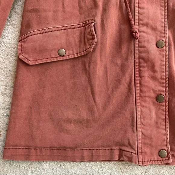 Lucky Brand rust colored cargo snap button down Jacket - Picture 4 of 6